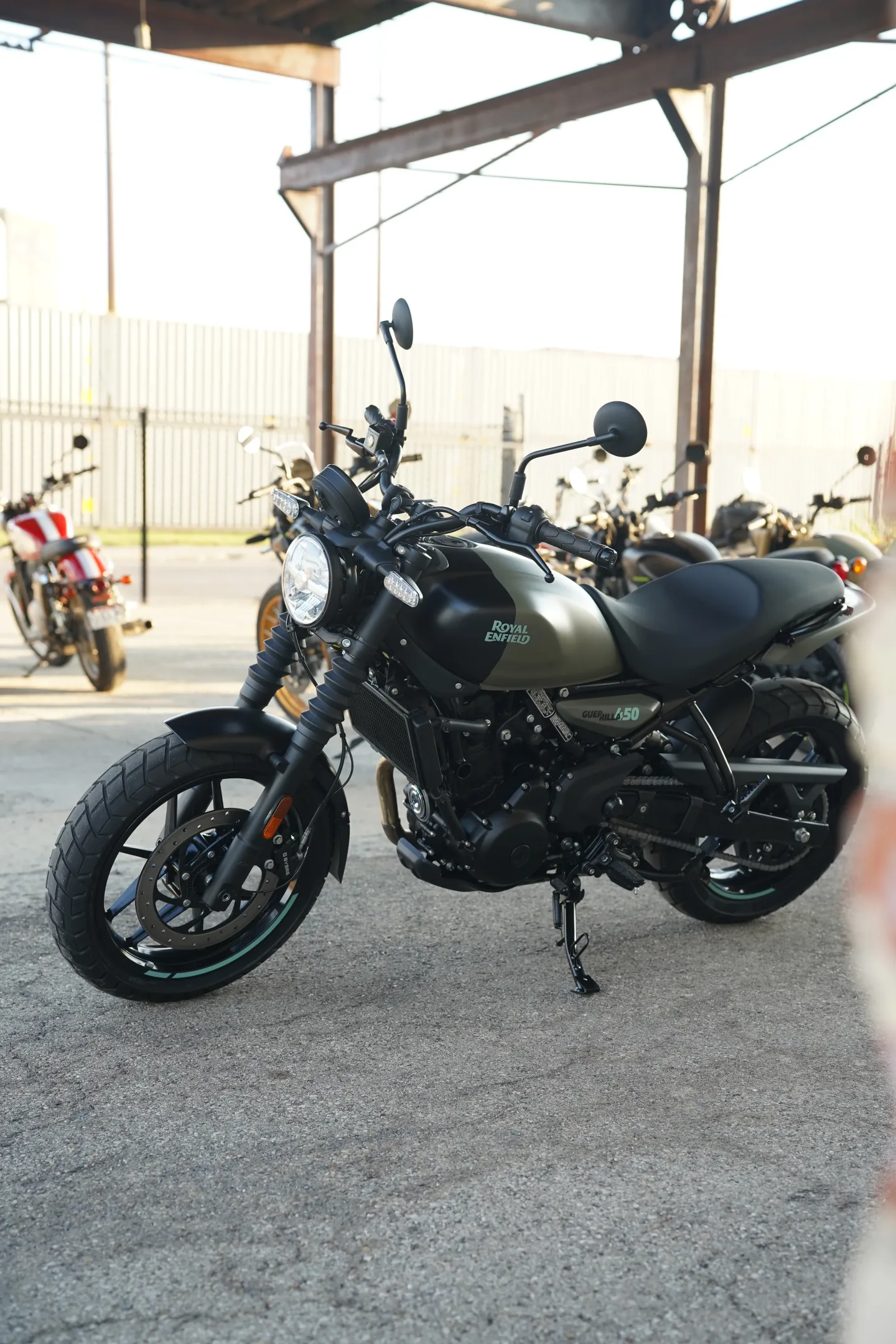 2027 Royal Enfield Guerrilla 450 - Shadow Ash Green
