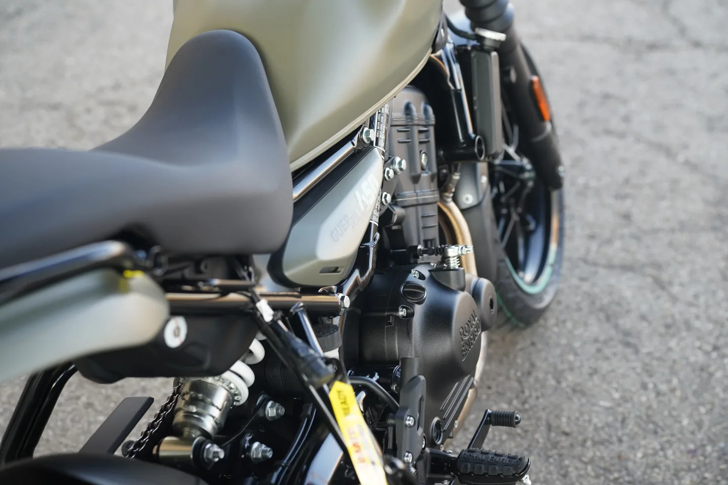 2027 Royal Enfield Guerrilla 450 - Shadow Ash Green