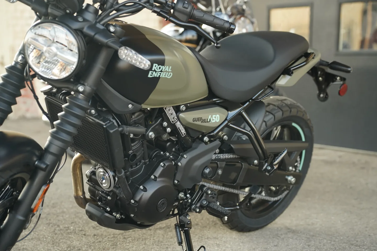 2027 Royal Enfield Guerrilla 450 - Shadow Ash Green