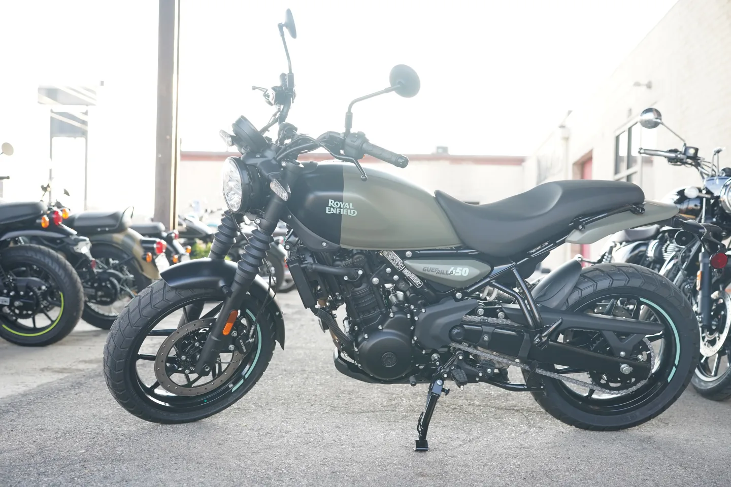 2027 Royal Enfield Guerrilla 450 - Shadow Ash Green