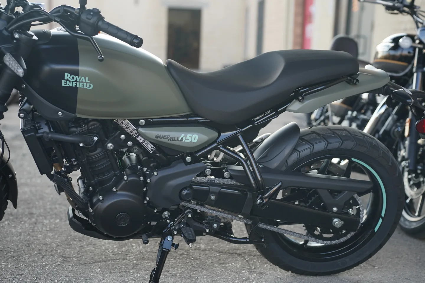 2027 Royal Enfield Guerrilla 450 - Shadow Ash Green