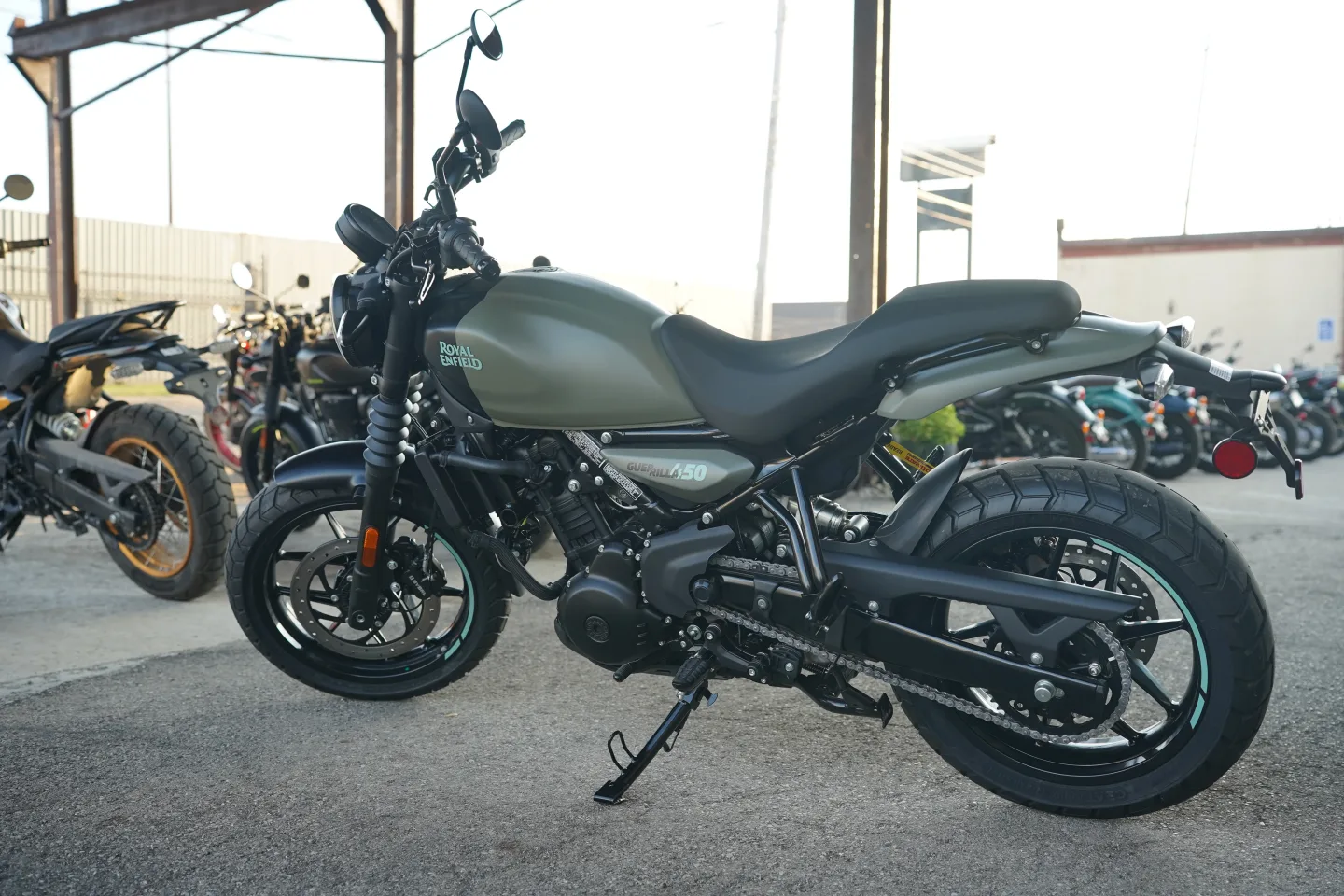 2027 Royal Enfield Guerrilla 450 - Shadow Ash Green