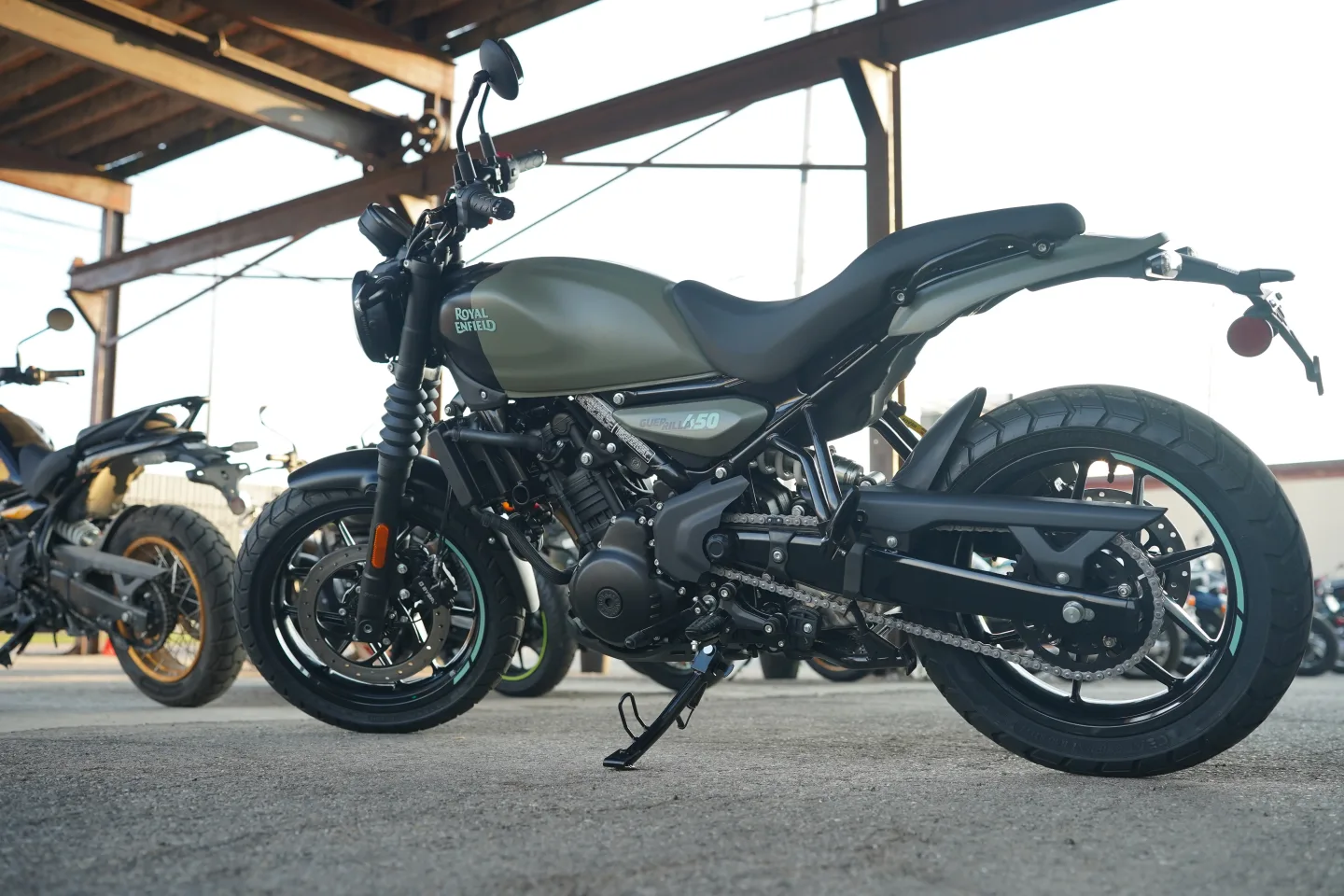 2027 Royal Enfield Guerrilla 450 - Shadow Ash Green