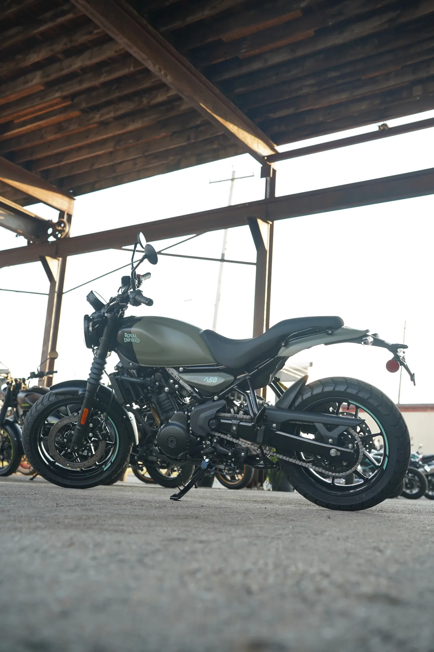 2027 Royal Enfield Guerrilla 450 - Shadow Ash Green