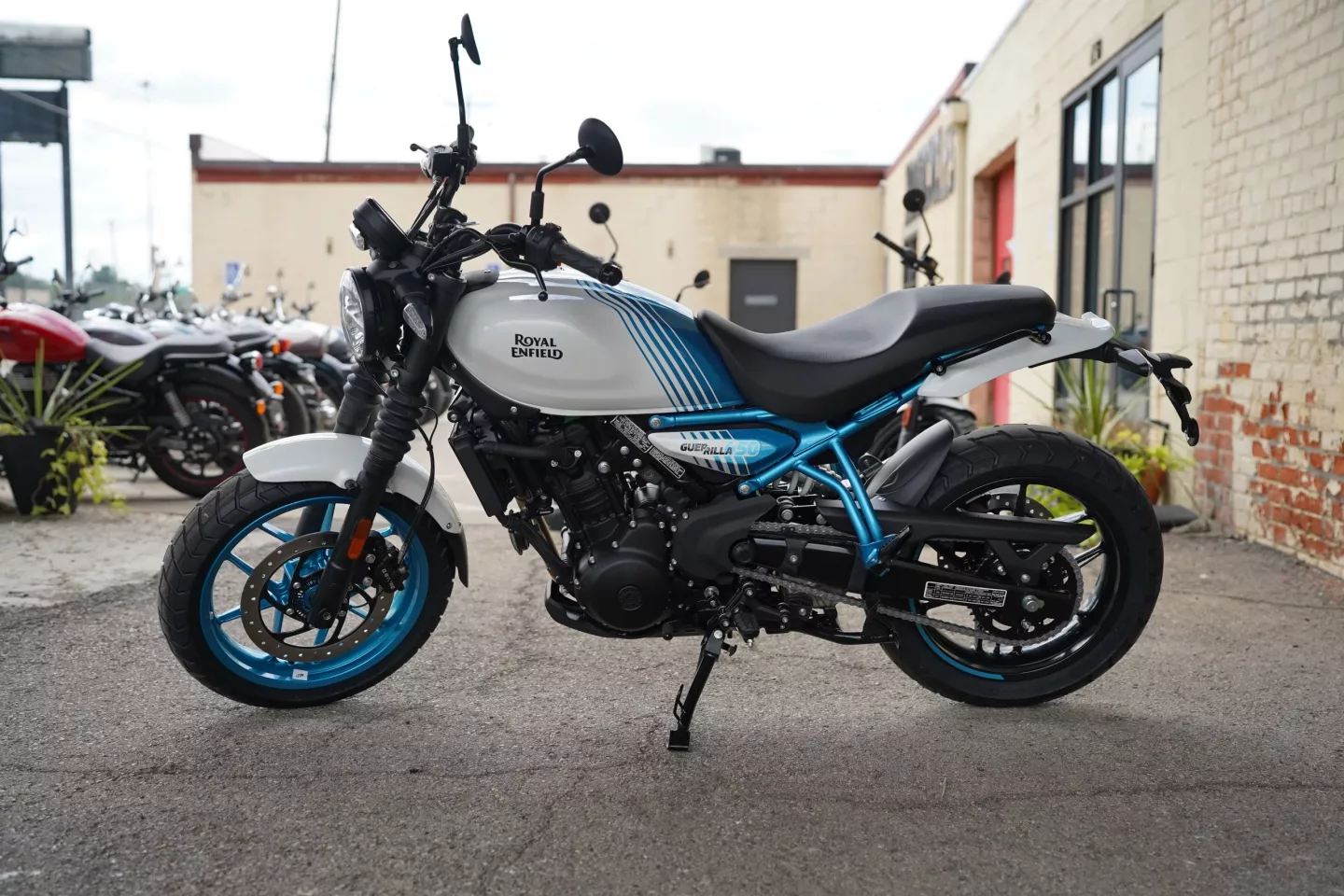 2026 Royal Enfield Guerrilla 450 - Brava Blue DEMO